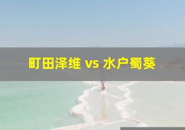 町田泽维 vs 水户蜀葵